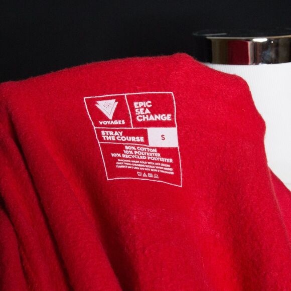 NWT Virgin Voyages Cruise Red Hoodie Full Zip Sweater Sz Small - Picture 6 of 6